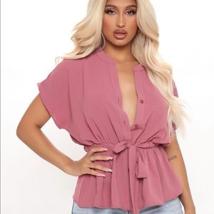NWT 
Waist No Time Blouse - Rose
Size: S
